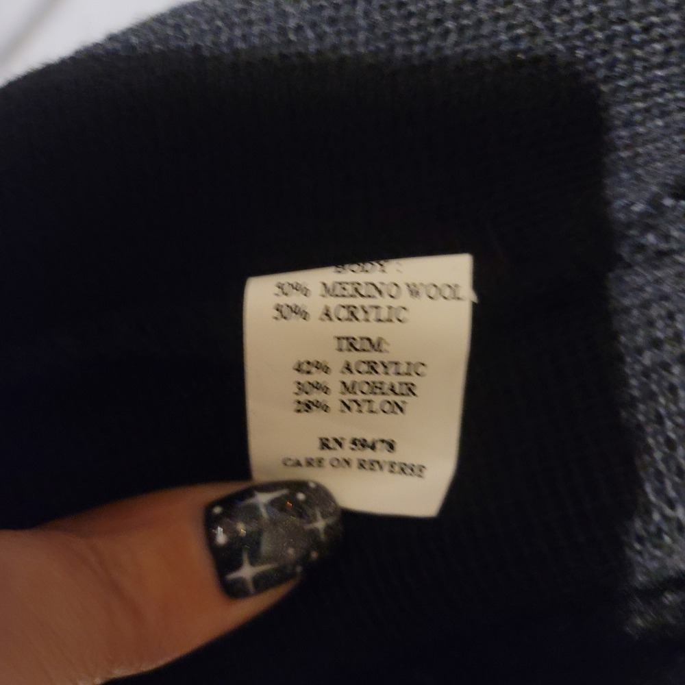 Clorinda‎ Made in Italy Black Merino Wool Mohair Blend Longline Cardigan Sweater - Picture 10 of 10